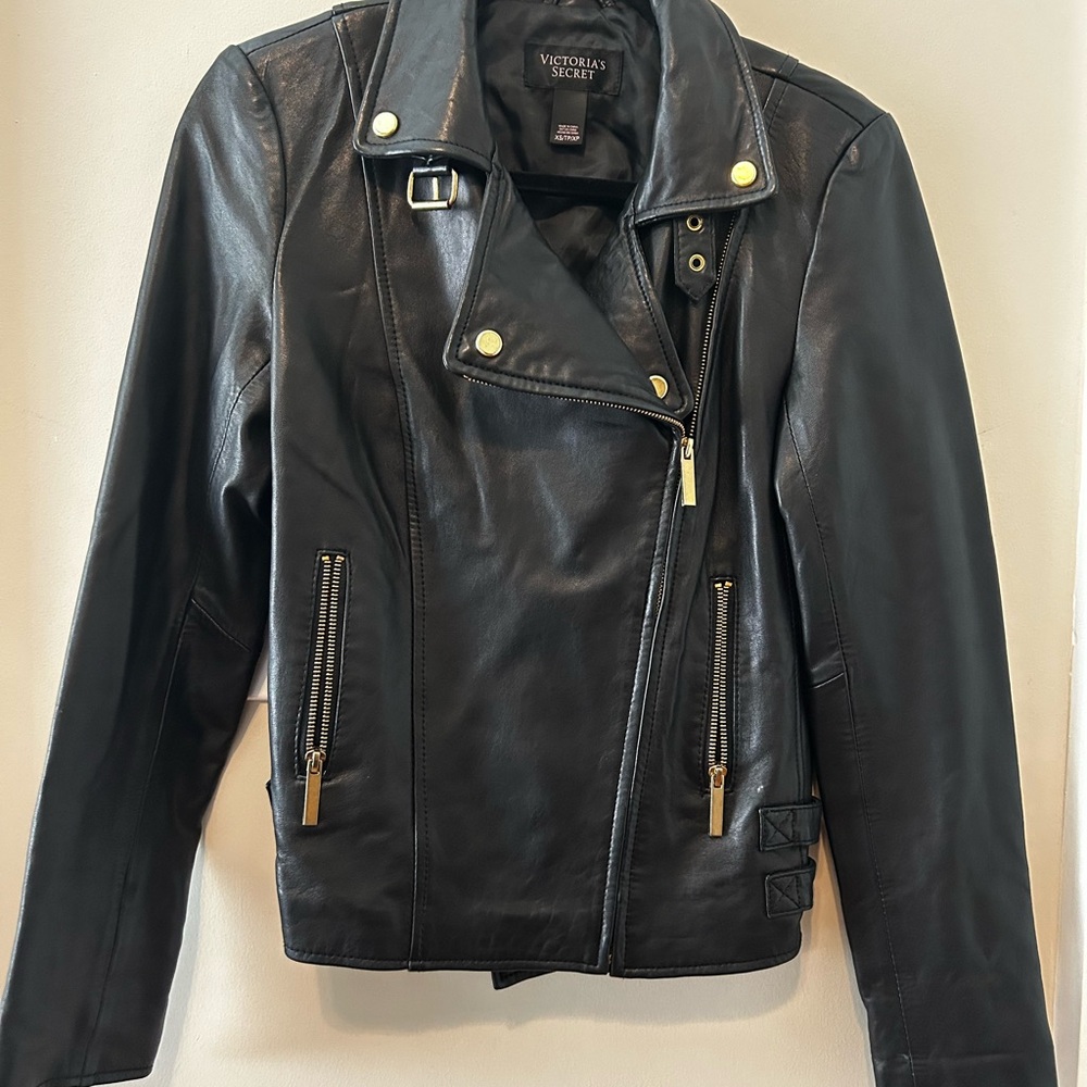 Vintage Victoria's Secret Black Leather Jacket
